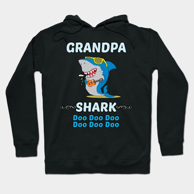 Family Shark 2 GRANDPA Hoodie by blakelan128